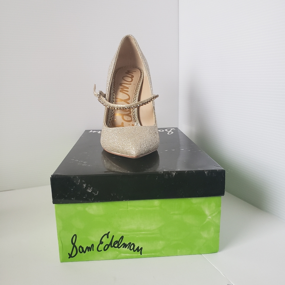 Sam Edelman Debrah Crystal Mary Jane Pointed Toe - Picture 6 of 12